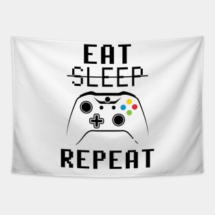 Eat Sleep Game Repeat Game Controller Design Tapestry