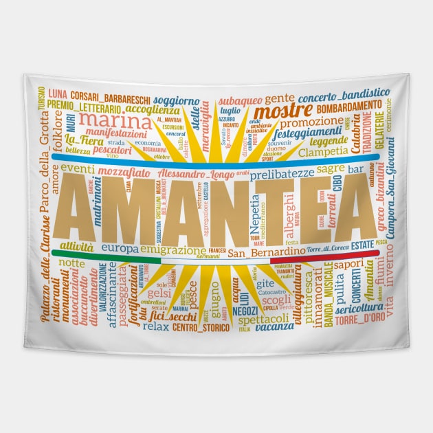 Amantea Wordart Tapestry by Condormax