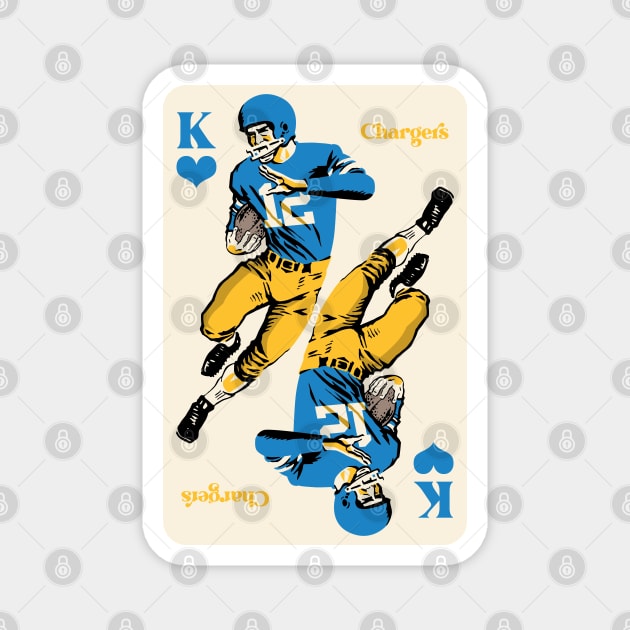 Los Angeles Chargers King of Hearts Magnet by Rad Love