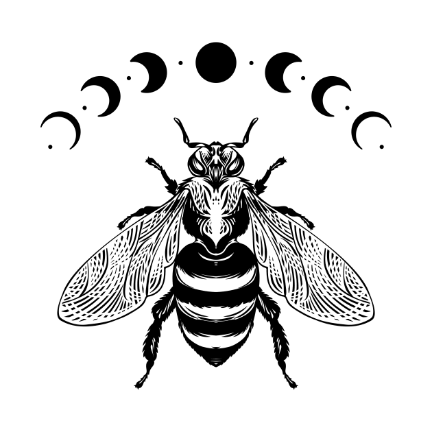 Bee and moon by My Happy-Design