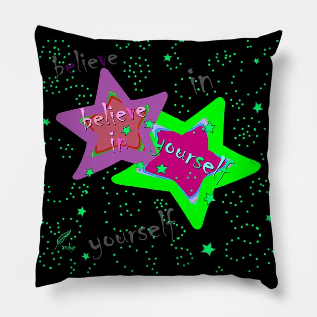 STARS BELIEVE IRIS Pillow by ACUANDYC