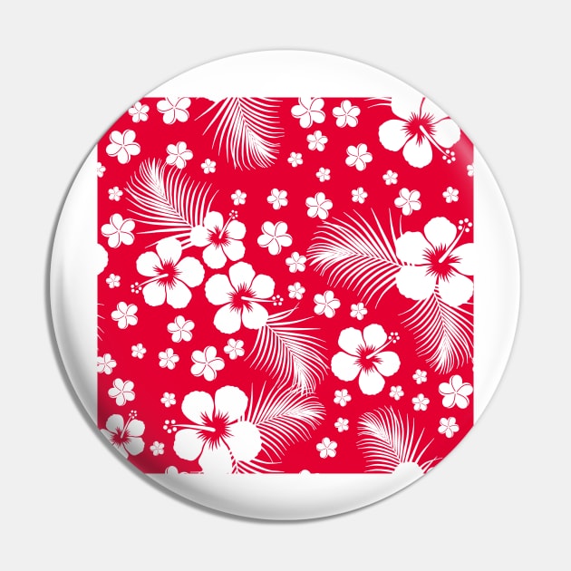 Hawaiian Hibiscus Red Pin by SSSowers