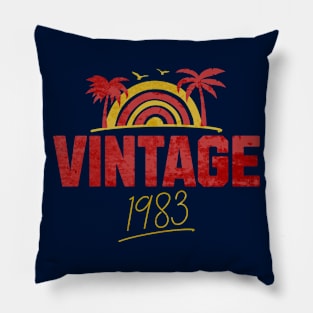 Vintage 1983 Summer Streetwear Pillow