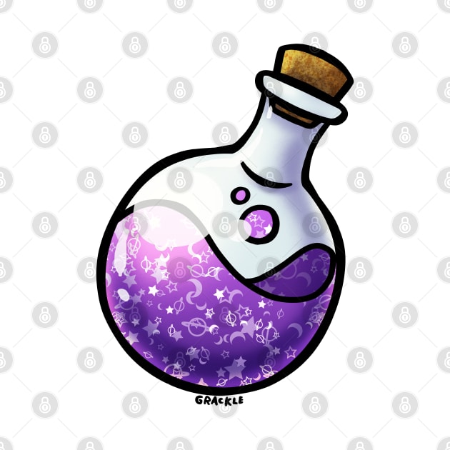 Magenta Whimsical Wizard Potion by Jan Grackle