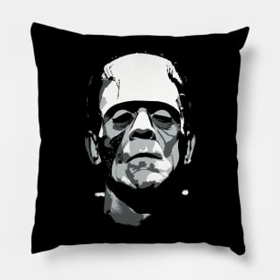 Frankenstein Greyscale Pillow