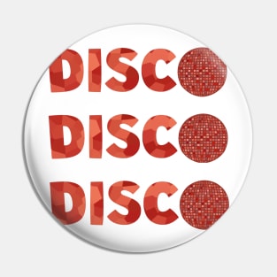 1970 RETRO Red Disco Balls Pin