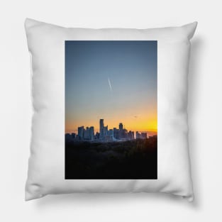 Downtown Austin Sunrise 7 Pillow