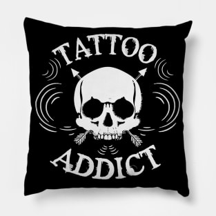 Tattoo addict (black) Pillow