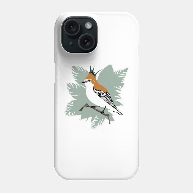 White Collared Monarch bird Design Phone Case by PasifikTee