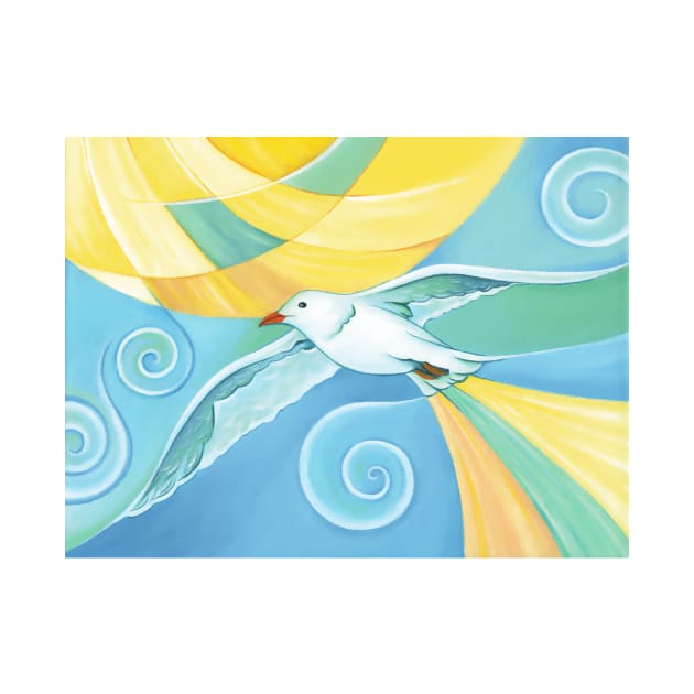 Flying seagull by Nopi Pantelidou