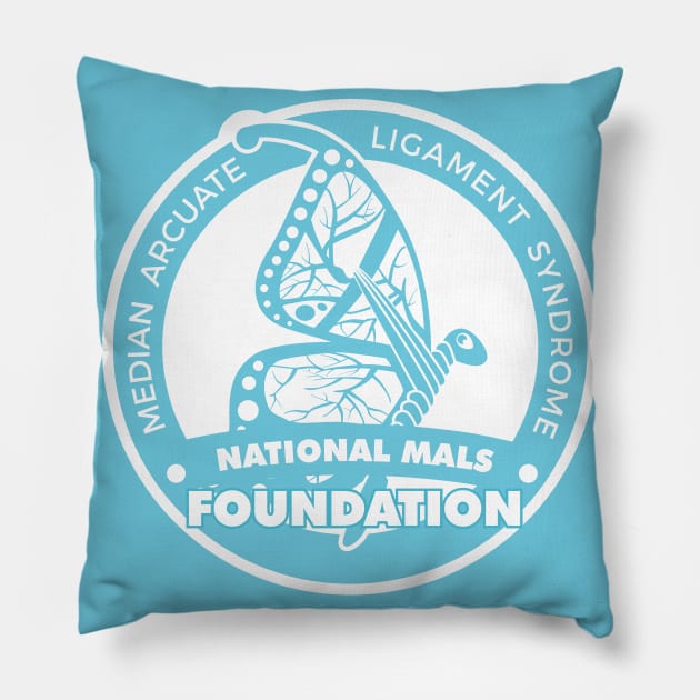 National MALS Foundation Butterfly Logo (Large & Filled) Pillow by NationalMALSFoundation