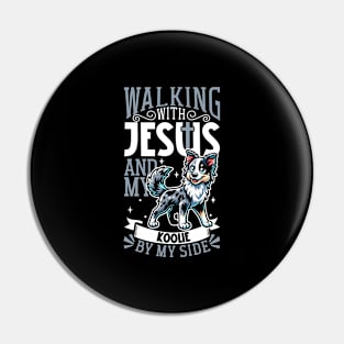 Jesus and dog - Australian Koolie Pin