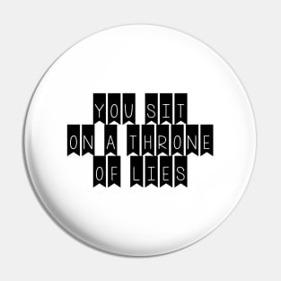 Throne Of Lies Elf Quote Christmas Knit Pin