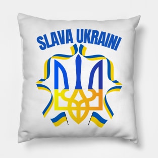 Slava Ukraini, Glory To Ukraine, I Stand With Ukraine Pillow