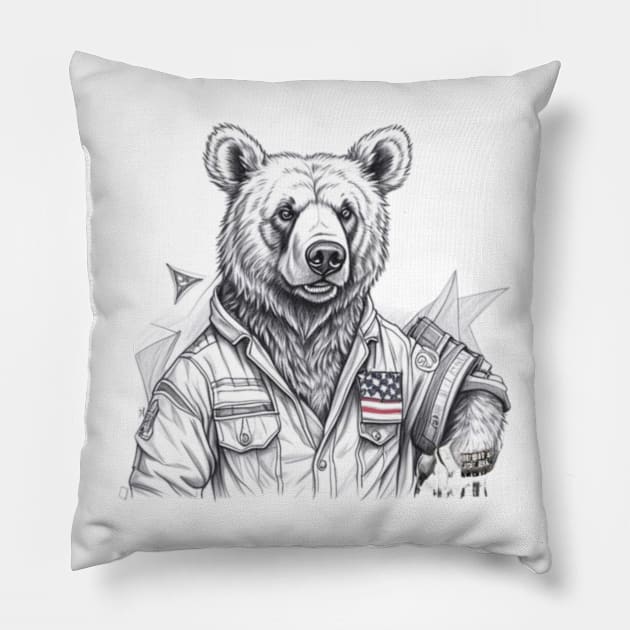 American elsinore beer Pillow by  art white
