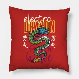 Elctro Dragon Japanese Pillow