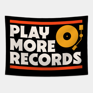 Vintage Play More Records // Vinyl Collector // Record Lover Tapestry