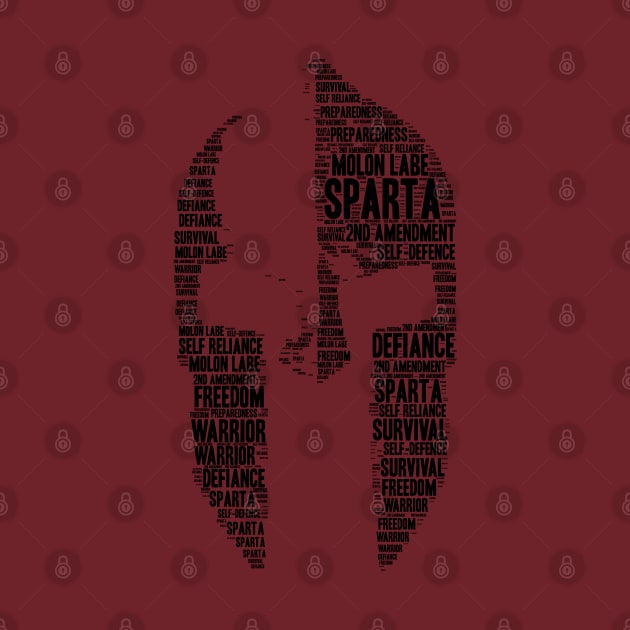 Spartan Helm word cloud by bumblethebee