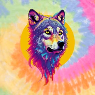 Colorful Wolf Portrait T-Shirt