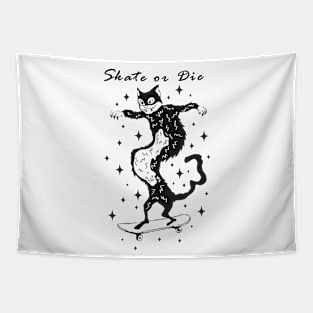 skate or die cat Tapestry