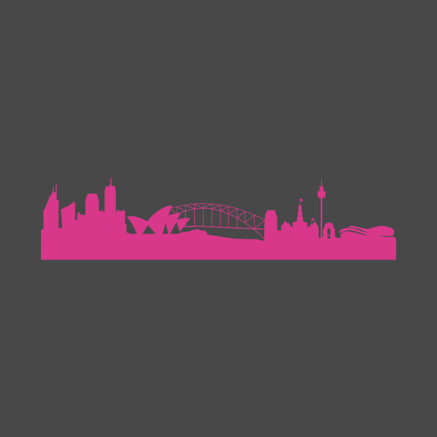 Sydney skyline pink by 44spaces