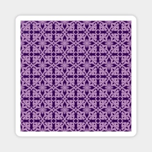 Ethnic Pattern Purple Medieval Irish Celtic Tiles Magnet