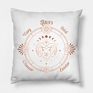 Aries Zodiac Sign Pillow