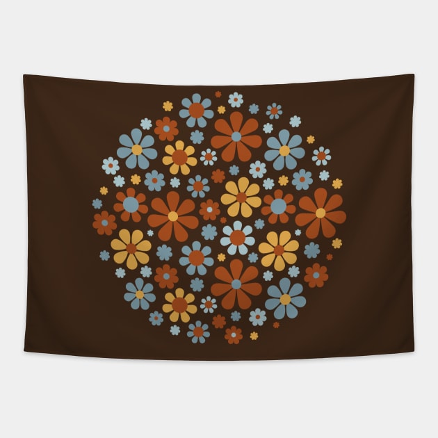 Retro Flower Pattern Tapestry by lents