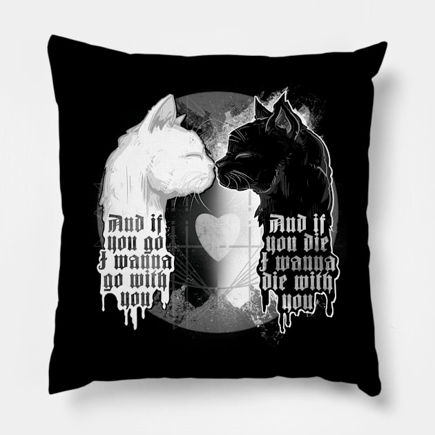 Lonely Cats Pillow by LVBart