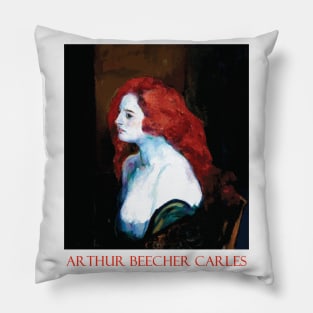 Woman with Red Hair by Arthur Beecher Carles Pillow