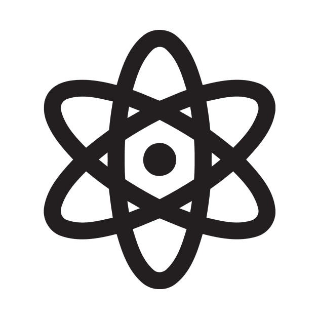 Neutron Atom Logo Icon Black Symbol Emoticon by AnotherOne