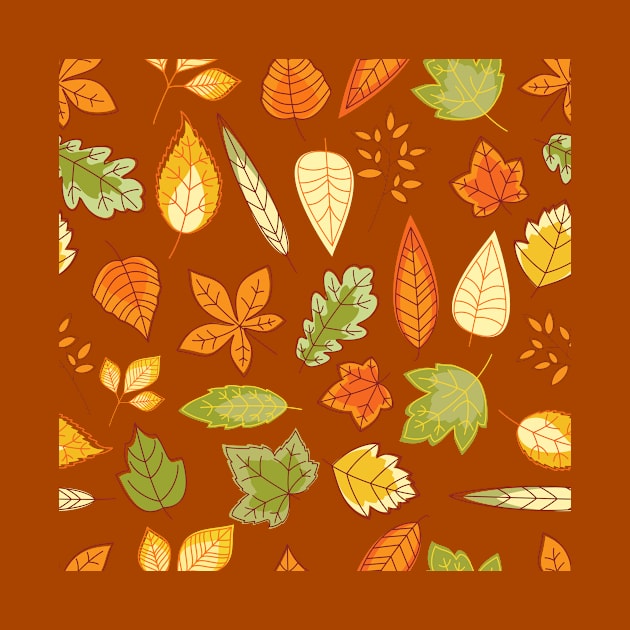 Fall Autumn Pattern by Ken Adams Store