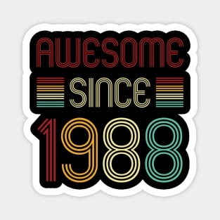 Vintage Awesome Since 1988 Magnet