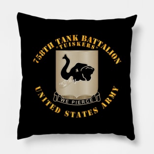 758th Tank Battalion - Tuskers - US Army Pillow