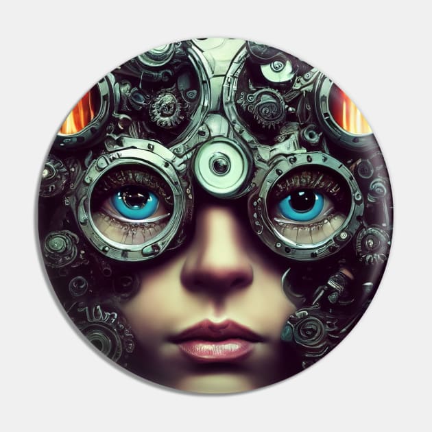 Steampunk Girl Pin by Fun Graffix!