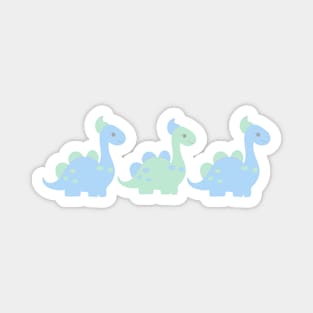 Cute Baby Dinosaur Pastels Magnet