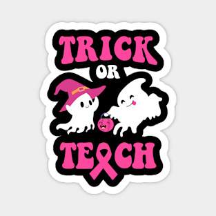 Groovy Wear Pink Breast Cancer Trick Or Teach Cute Halloween Magnet