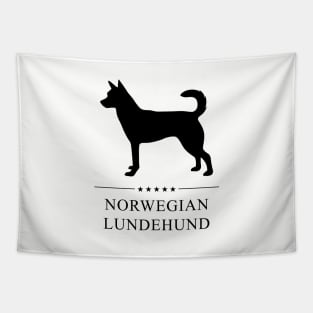 Norwegian Lundehund Black Silhouette Tapestry