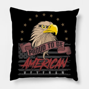 American Eagle Head Veteran Vector Pillow