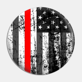 USA Thin Red Line Flag Pin