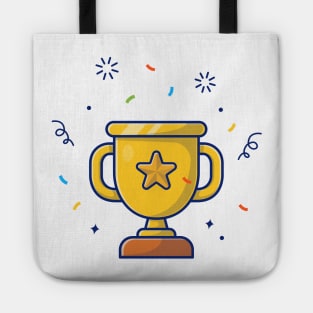 Gold trophy cartoon Tote