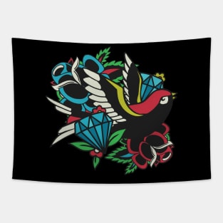 Tattoo Diamond Bird #162 Tapestry