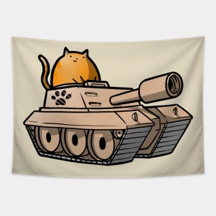 War Animals - Orange Cat Tapestry