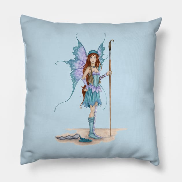 Art Fairy Pillow by AmyBrownArt