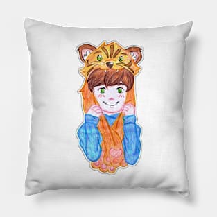 Tiger boy raww Pillow