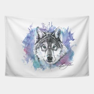 Winters Wolf Tapestry