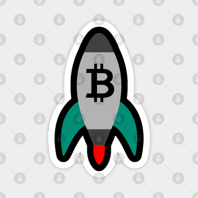 Bitcoin to the moon Magnet by Cryptolife