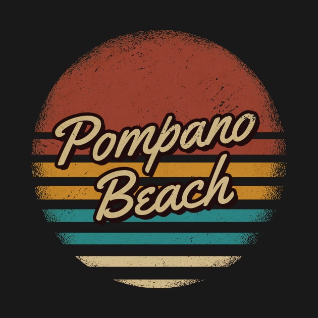 Pompano Beach Vintage Text by JamexAlisa