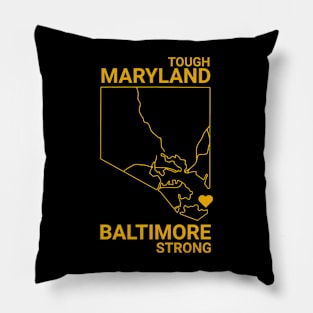 Maryland-Tough-Baltimore-Strong Pillow