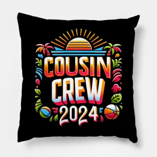 Cruise Crew 2024 Vacation Trip Sailing Squad Matching Family Pillow